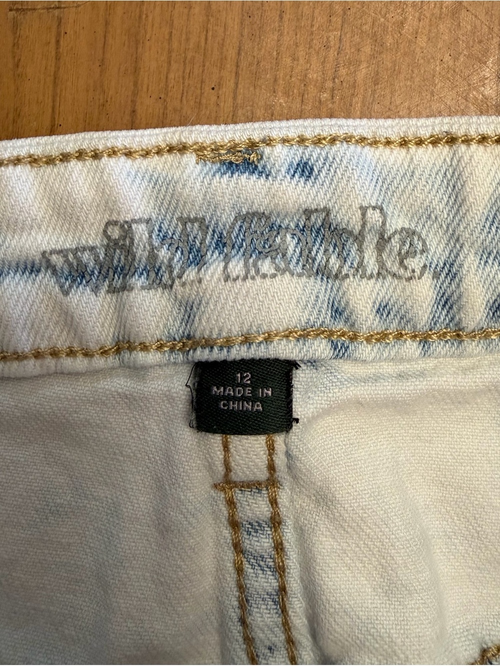wild fable Light Wash Denim Shorts 12 - Picture 6 of 7